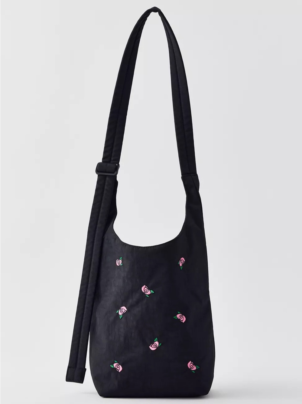 BAGGU UO Exclusive Rose Embroidery Small Nylon Sling Bag